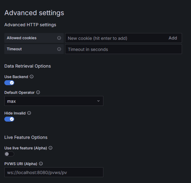 Advanced settings